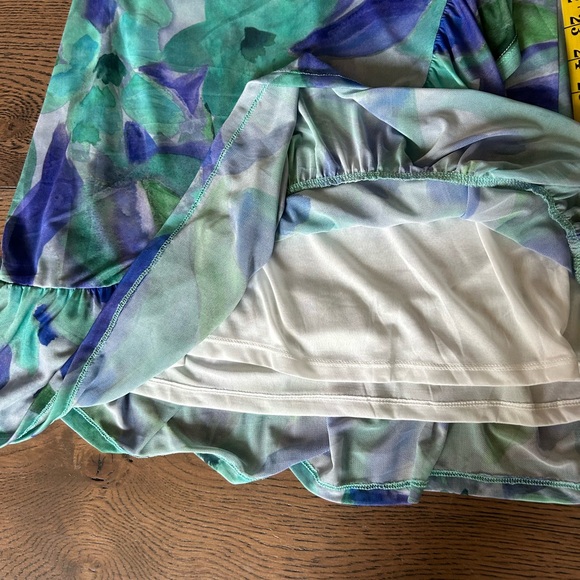 NWT! Sunny Leigh Woman’s Green & Blue Floral Print Dress Size Large - Picture 12 of 14